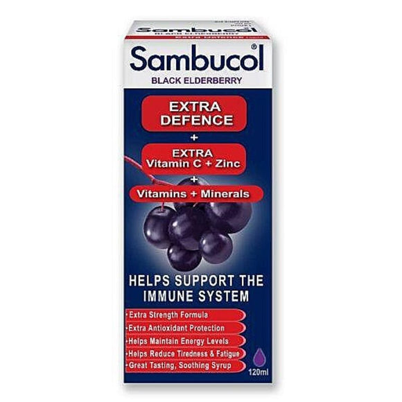 Sambucol Extra Defence Liquid Black Elderberry 120ml - O'Sullivans Pharmacy - Vitamins -