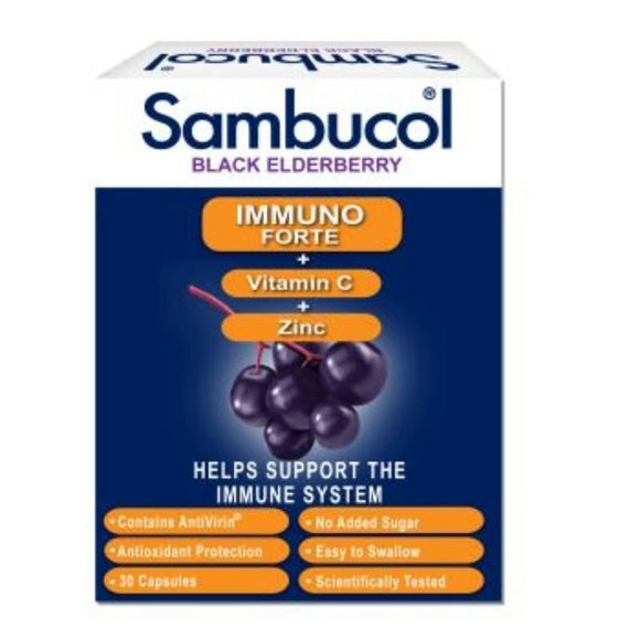 Sambucol Immuno Forte Capsules 30 Pack - O'Sullivans Pharmacy - Vitamins -