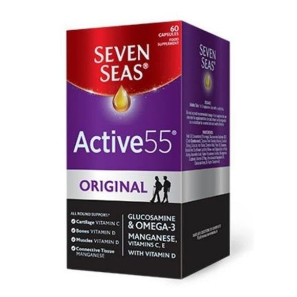 Seven Seas Active 55 Glucosamine Capsules 60 Pack - O'Sullivans Pharmacy - Vitamins - 5012335851801
