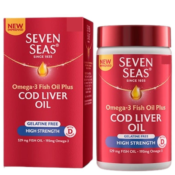 Seven Seas High Strength Cod Liver Oil Capsules 60 Pack - O'Sullivans Pharmacy - Vitamins - 5012335809208