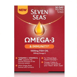 Seven Seas Omega 3 and Immunity 1000mg Fish Oil 30 Pack - O'Sullivans Pharmacy - Vitamins -