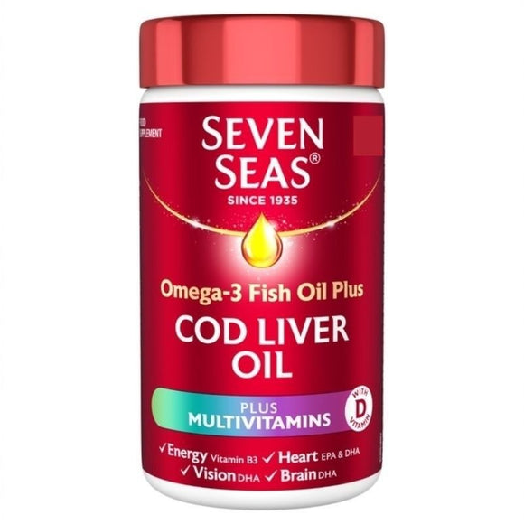 Seven Seas Pure Cod Liver Oil & Multivitamin Capsules 30 Pack - O'Sullivans Pharmacy - Vitamins - 5012335792005