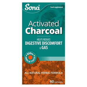 Sona Activated Charcoal Capsules 60 Pack - O'Sullivans Pharmacy - Vitamins -