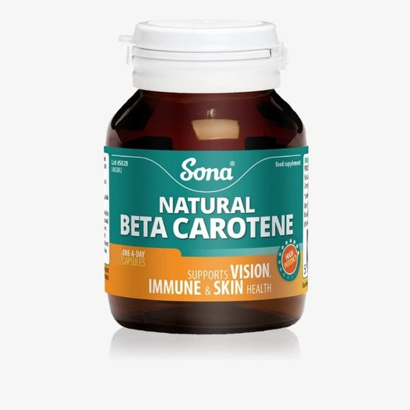 Sona Beta Carotene One-A-Day 60 Caps - O'Sullivans Pharmacy - Vitamins - 5390612000204