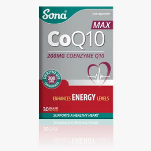 Sona CoQ10 Max 200mg Capsules 30 Pack - O'Sullivans Pharmacy - Vitamins - 5390612005810