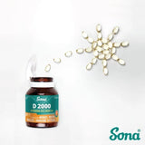 Sona D2000 Capsules 120 Pack - O'Sullivans Pharmacy - Vitamins - 5390612009498