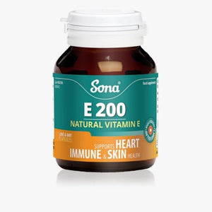 Sona E200 Natural Vitamin E Capsules 120 Pack - O'Sullivans Pharmacy - Vitamins - 5390612000723