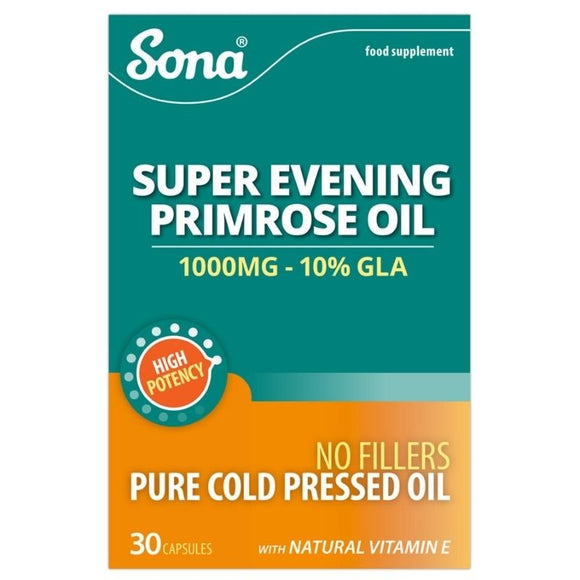 Sona Evening Primrose Oil 1000mg Capsules 30 Pack - O'Sullivans Pharmacy - Vitamins -