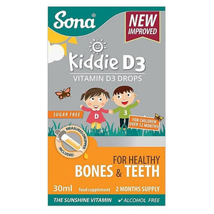 Sona Kiddie D3 Vitamin Drops 30ml - O'Sullivans Pharmacy - 5390612011583