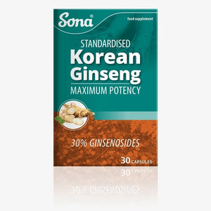 Sona Korean Ginseng 30 Capsules - O'Sullivans Pharmacy - Vitamins - 5390612014218