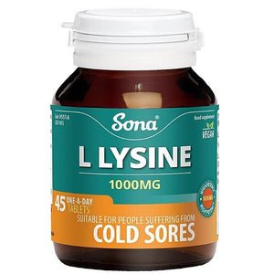 Sona L Lysine 1000mg Tablets 45 Pack - O'Sullivans Pharmacy - Vitamins -