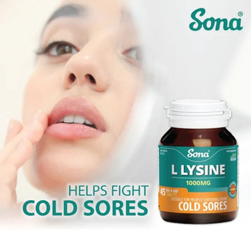 Sona L Lysine 1000Mg Tablets 90 Pack - O'Sullivans Pharmacy - Vitamins - 5390612005100