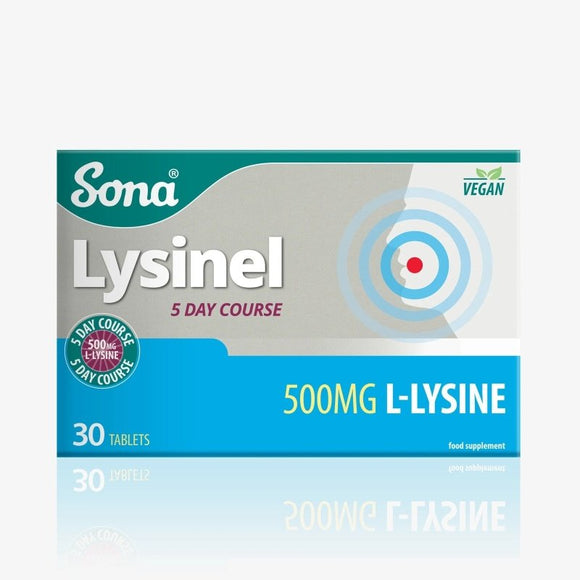 Sona Lysinel Cold Sore Formula 30 Tablets - O'Sullivans Pharmacy - Vitamins - 5390612048053