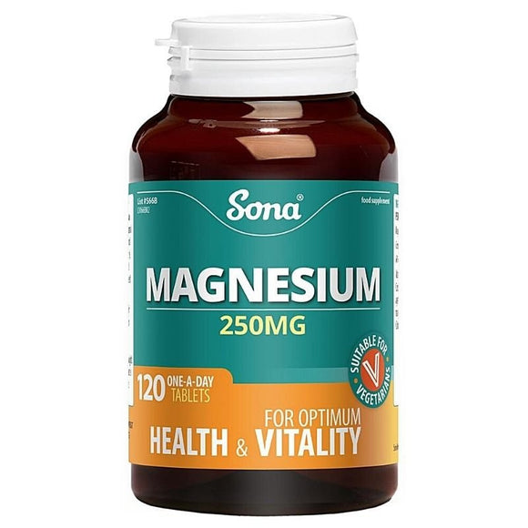 Sona Magnesium 250mg Tablets 120 Pack - O'Sullivans Pharmacy - Vitamins -