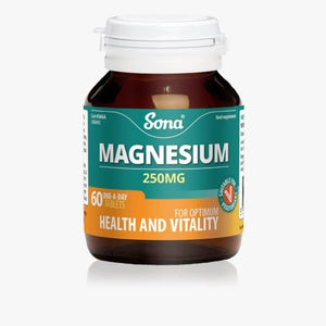 Sona Magnesium 250mg Tablets 60 Pack - O'Sullivans Pharmacy - Vitamins - 5390612006602