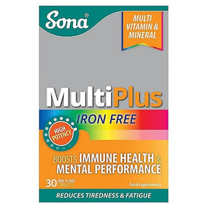 Sona Multiplus Iron Free Tablets 30 Pack - O'Sullivans Pharmacy - Vitamins -