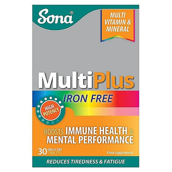 Sona Multiplus Iron Free Tablets 30 Pack - O'Sullivans Pharmacy - Vitamins -