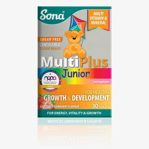 Sona Multiplus Junior Chewable Sugar Free 30 Tablets - O'Sullivans Pharmacy - Vitamins - 5390612004103