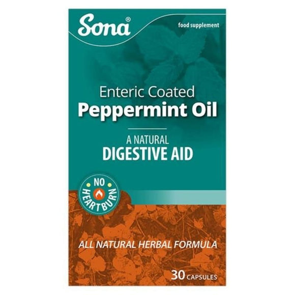 Sona Peppermint Oil Enteric Coated Capsules 30 Pack - O'Sullivans Pharmacy - Vitamins -