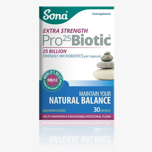 Sona Pro25Biotic 30 Capsules - O'Sullivans Pharmacy - Vitamins - 5390612009023