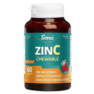 Sona Zinc Chewable Tablets 60 Pack - O'Sullivans Pharmacy - Vitamins -
