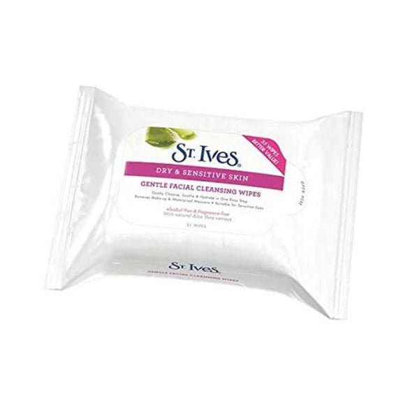 St Ives Sensitive Facial Cleansing Wipes 35 Pack - O'Sullivans Pharmacy - Skincare - 8712561241519