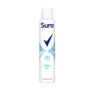 Sure Deodorant Cotton Dry 150ml - O'Sullivans Pharmacy - Toiletries - 8717163545324