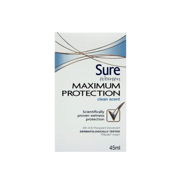 Sure Maximum Protection Cream Stick 45ml - O'Sullivans Pharmacy - Toiletries - 8717644474945