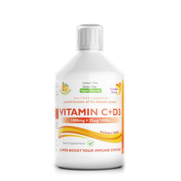 Swedish Nutra Vitamin C and Vitamin D3 500ml - O'Sullivans Pharmacy - Vitamins - 7305196161065