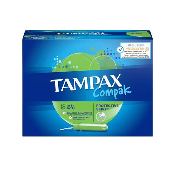 Tampax Compak Super 18 Pack - O'Sullivans Pharmacy - Toiletries - 8001090705662