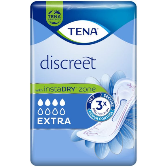 Tena Discreet Extra Incontinence Pad 10 Pack - O'Sullivans Pharmacy - Toiletries - 7322540035087
