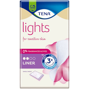 Tena Lights Incontinence Liner Single Wrap For Sensitive Skin 22 Pack - O'Sullivans Pharmacy - Toiletries - 7322540808667