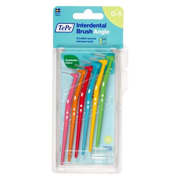 TePe Angle Mixed Interdental Brushes 6 Pack - O'Sullivans Pharmacy - Toiletries - 7317400011653