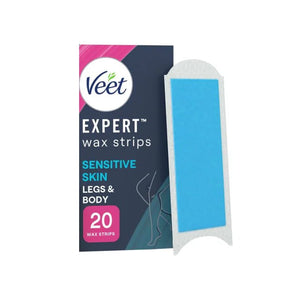 Veet Expert Wax Strips Body & Legs Sensitive 20 Pack - O'Sullivans Pharmacy - Toiletries - 5011417588352