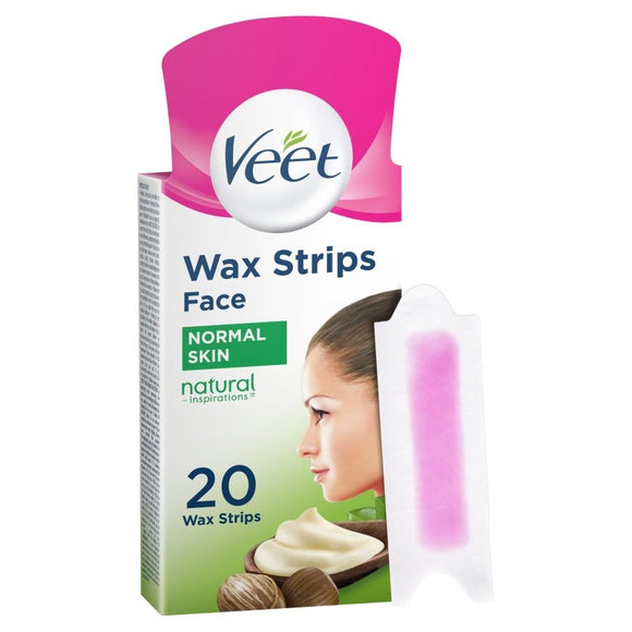 Veet Natural Inspirations Face Precision Wax Strips 20 Pack - O'Sullivans Pharmacy - Toiletries -