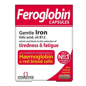 Vitabiotics Feroglobin B12 Capsules 30 Pack - O'Sullivans Pharmacy - Vitamins -