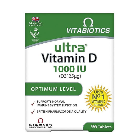 Vitabiotics Ultra D3 Vitamin D3 1000iu 25ug Tablets 96 Pack - O'Sullivans Pharmacy - Vitamins -