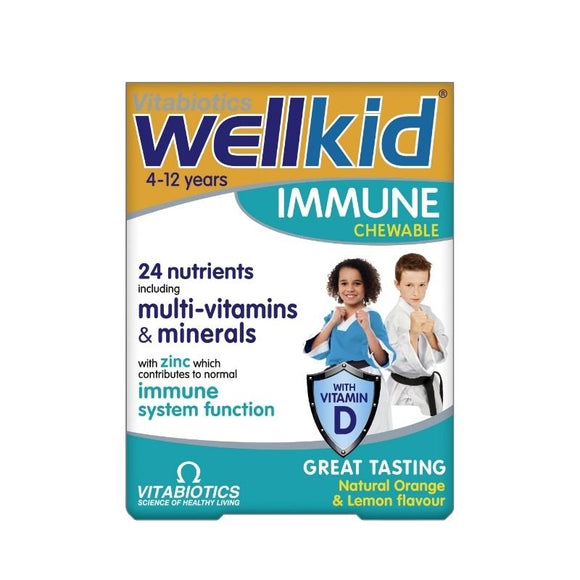 Vitabiotics Wellkid Immune Chewable Tablets 30 Pack - O'Sullivans Pharmacy - Vitamins -