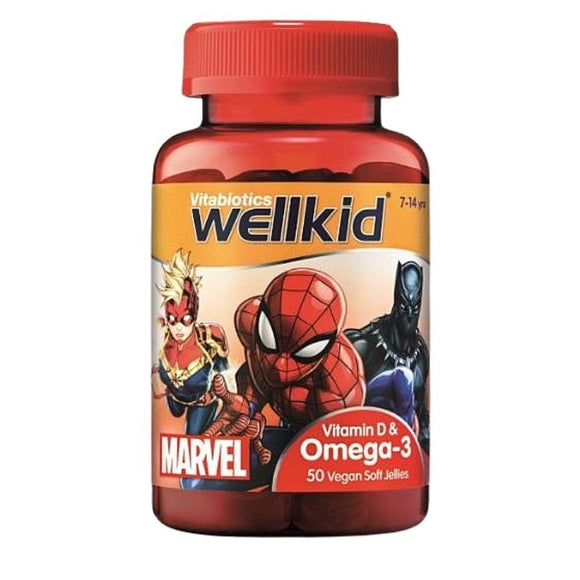 Vitabiotics Wellkid Vitamin D & Omega-3 Soft Jellies 50 Pack - O'Sullivans Pharmacy - Vitamins -
