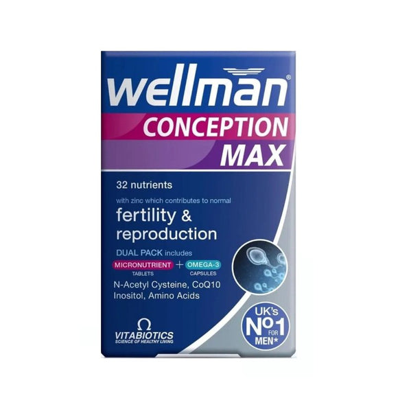 Vitabiotics Wellman Conception Max Tablets 84 Pack - O'Sullivans Pharmacy - Vitamins - 5021265252497