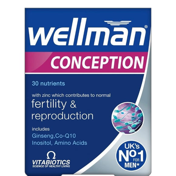 Vitabiotics Wellman Conception Tablets 30 Pack - O'Sullivans Pharmacy - Vitamins -