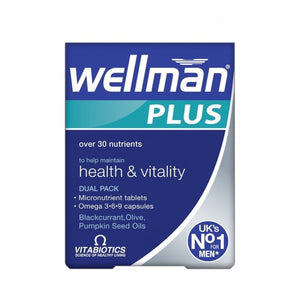 Vitabiotics Wellman Plus Omega 3-6-9 Tablets & Capsules 56 Pack - O'Sullivans Pharmacy - Vitamins - 5021265244164