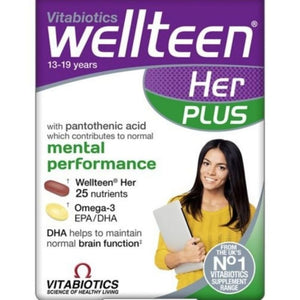 Vitabiotics Wellteen Her Plus Tablets 28 Pack - O'Sullivans Pharmacy - Complementary Health - 5021265247332