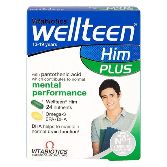 Vitabiotics Wellteen Him Plus Tablets 56 Pack - O'Sullivans Pharmacy - Complementary Health - 5021265247349