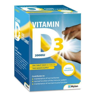 Vitamin D3 2000iu Meda Tablets 60 Pack - O'Sullivans Pharmacy - Vitamins -