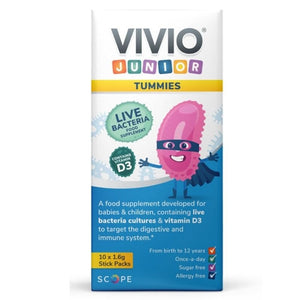 Vivio Junior Tummies Food Suppplement Sachets 10 Pack - O'Sullivans Pharmacy - Vitamins - 5391531760590
