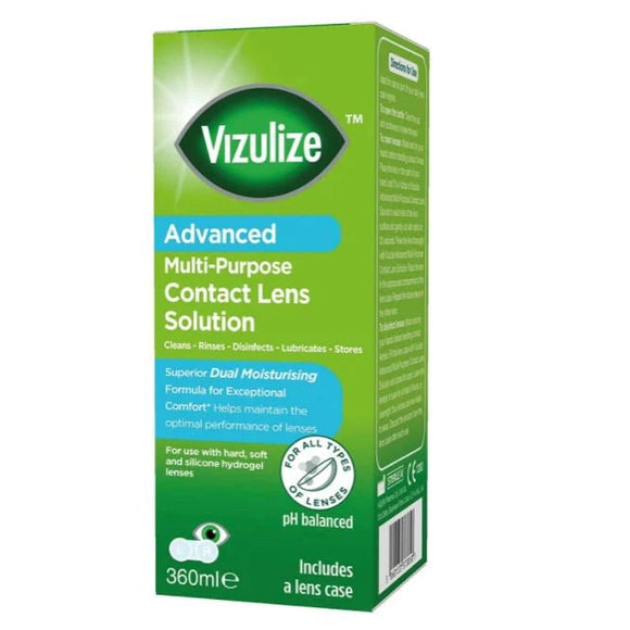 Vizulize Advanced Multi-Purpose Contact Lens Solution 360ml - O'Sullivans Pharmacy - Medicines & Health - 5060133373858