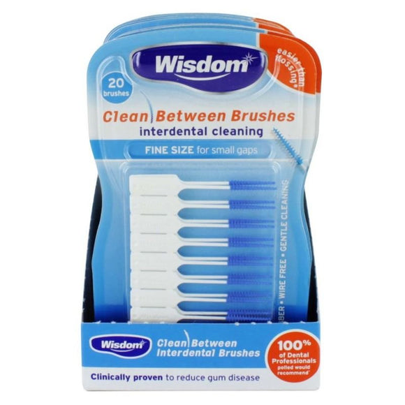 Wisdom Clean Between Brushes Fine Blue 12 Pack - O'Sullivans Pharmacy - Toiletries - 5028763007871