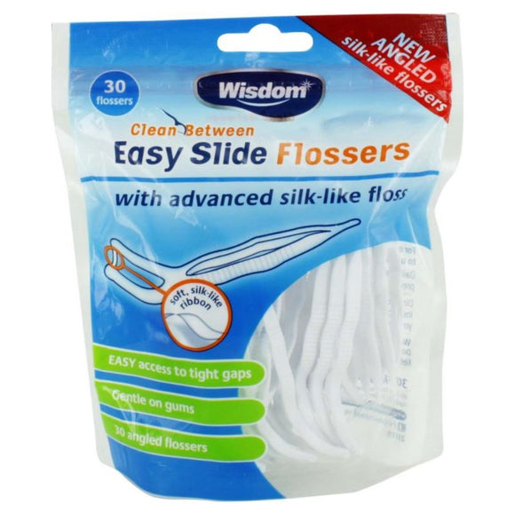 Wisdom Easy Slide Flossers 30 Pack - O'Sullivans Pharmacy - Toiletries - 5028763008786