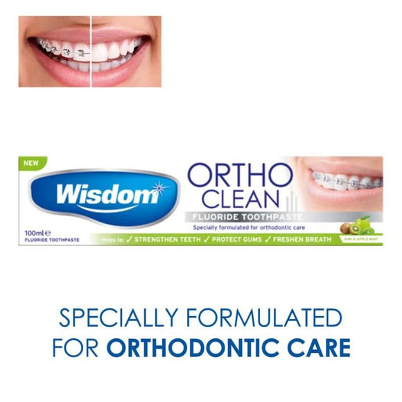 Wisdom Ortho Clean Orthodontic Toothpaste 100ml - O'Sullivans Pharmacy - Toiletries - 5028763013728